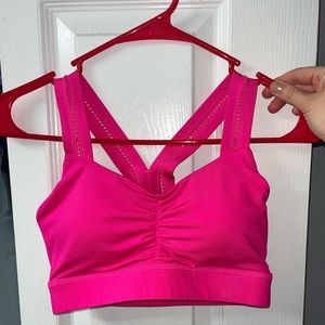 Handful y back sport bra battle cry pink XS